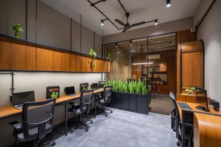 Office Interior with AC Installation Kharadi Pune